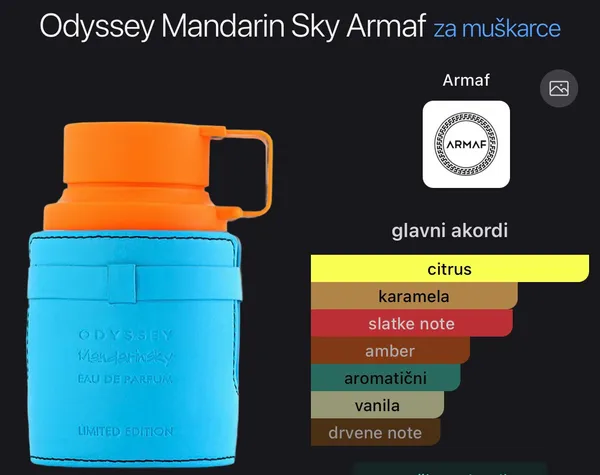 Mandarin Sky Armaf 200 ML