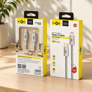 Pleteni USB-C na Lightning kabl KLGO S-146, PD 30 W, 1,8 m