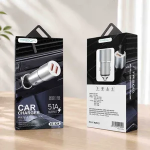 Metalni auto punjač TREQA CC-324 s 2 USB izlaza, 5,1 A