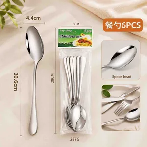 Masivne kašike za jelo 20,6 cm, set od 6