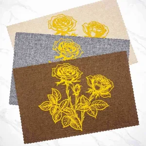 Podmetači za stol s printom ruže 30×45 cm, set od 12