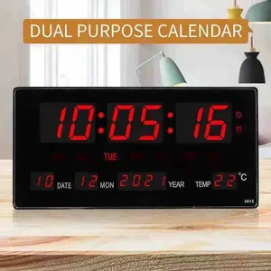 Veliki digitalni LED sat s kalendarom i temperaturom, 46 × 22 cm, JH-4622 (slika 2)