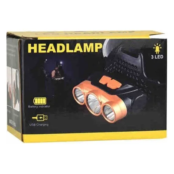 Punjiva čeona lampa s 3 LED diode i USB punjenjem (slika 2)