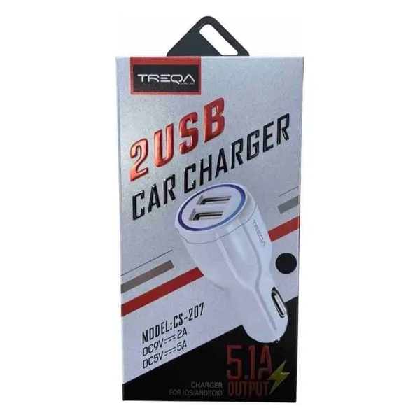 Auto punjač TREQA CS-207 s 2 USB izlaza, 5,1 A (slika 2)