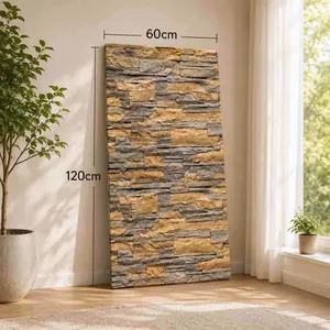 Samoljepljiva zidna pločica 60×120 cm — kamena obloga WMB-067
