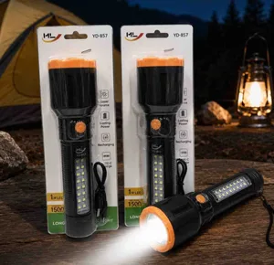 Punjiva baterijska lampa s bočnim LED svjetlom, USB YD-857
