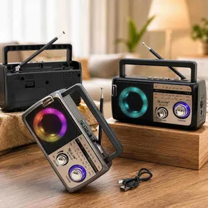 Radio s ručkom i šarenim svjetlom zvučnika, RX-M55D