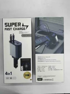 Auto punjač 4 u 1 s izvlačnim kablovima, 120 W (slika 4)