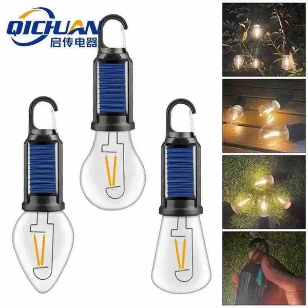 Solarna viseća LED sijalica s kukom za kampovanje B-02 (slika 2)