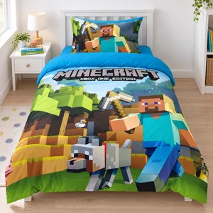 Dječija posteljina — Minecraft Steve i vuk