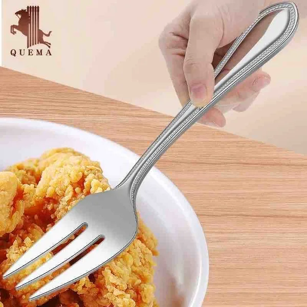 Viljuške s ukrasnim rubom drške, set od 6 — 14 cm, za desert (slika 3)