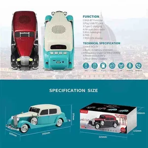 Bluetooth zvučnik u obliku starinskog automobila, WS-1934 (slika 2)