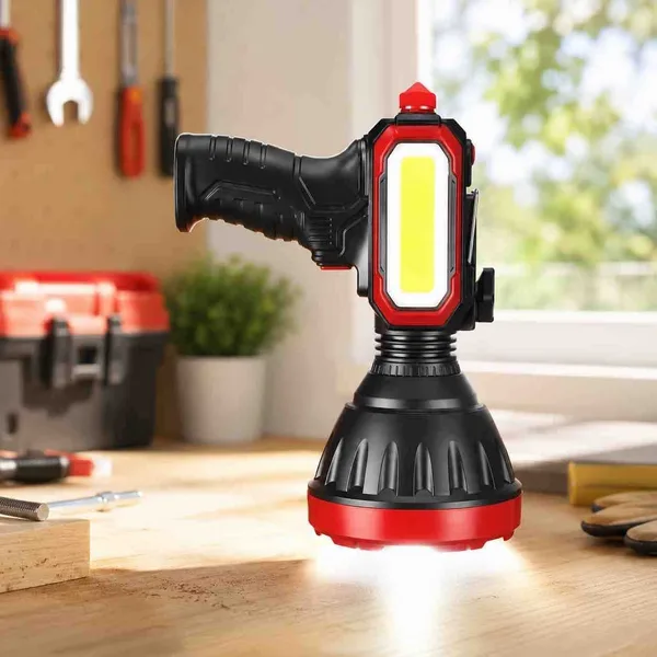 Punjiva ručna lampa s crvenim upozoravajućim svjetlom JB-1997-2