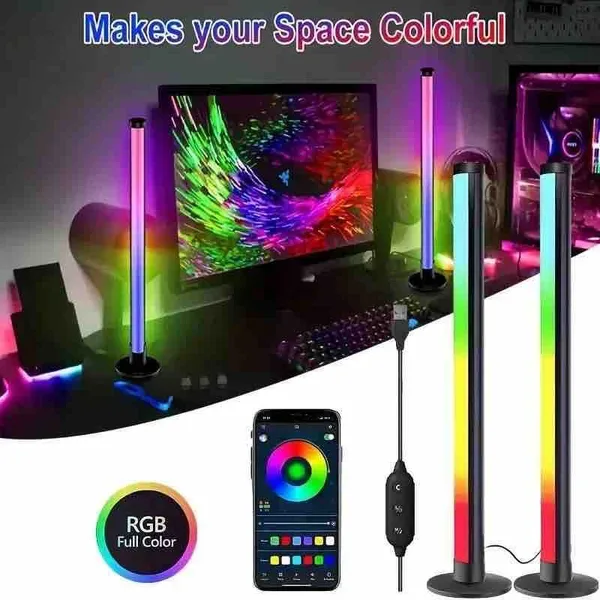 Par RGB svjetlećih stubića 30 cm s aplikacijom i daljinskim