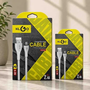Micro USB kabl KLGO S-26, 1 m, 2,4 A, bijeli