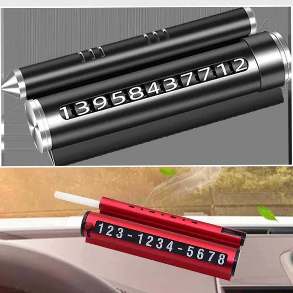 Kartica s brojem telefona za auto, s čekićem za staklo (slika 3)