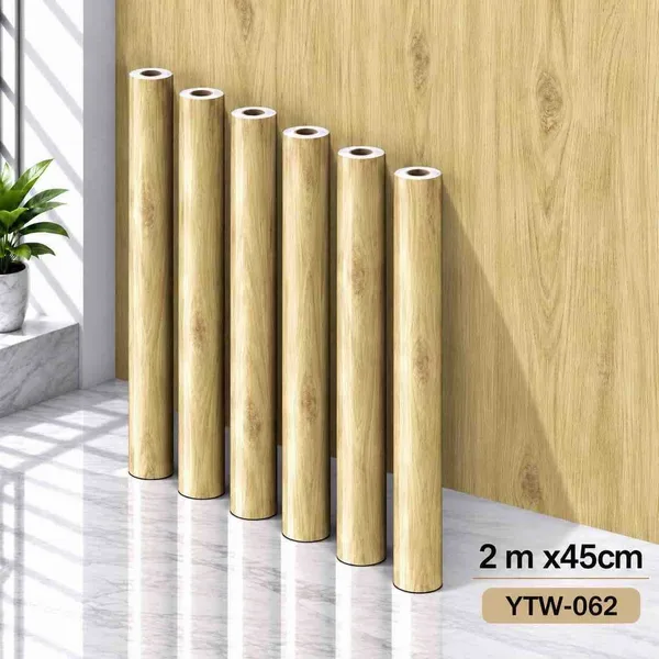 Samoljepljiva tapeta širine 45 cm — žuto drvo YTW-062