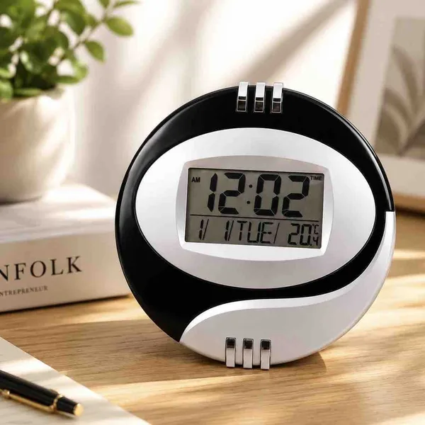 Okrugli digitalni sat s datumom i temperaturom, 6870