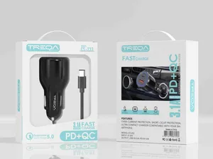 Auto punjač TREQA CS-233 PD + QC s micro USB kablom (slika 2)