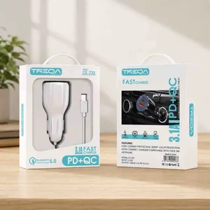 Auto punjač TREQA CS-233 PD + QC s micro USB kablom