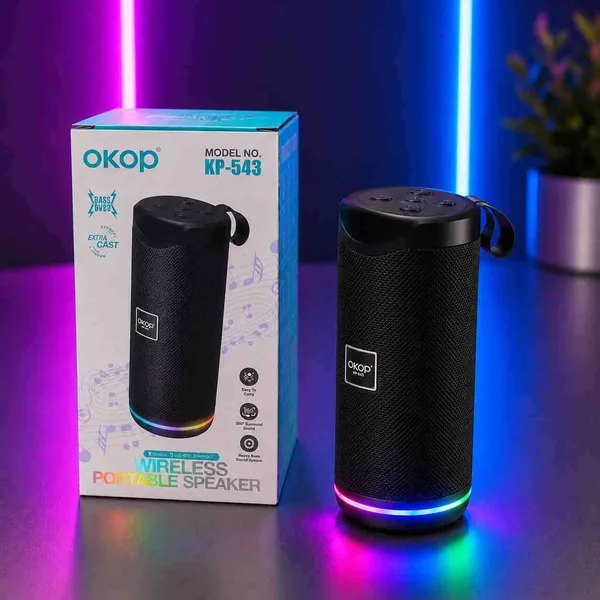 Prijenosni Bluetooth zvučnik sa svjetlećim prstenom, KP-543 (slika 2)