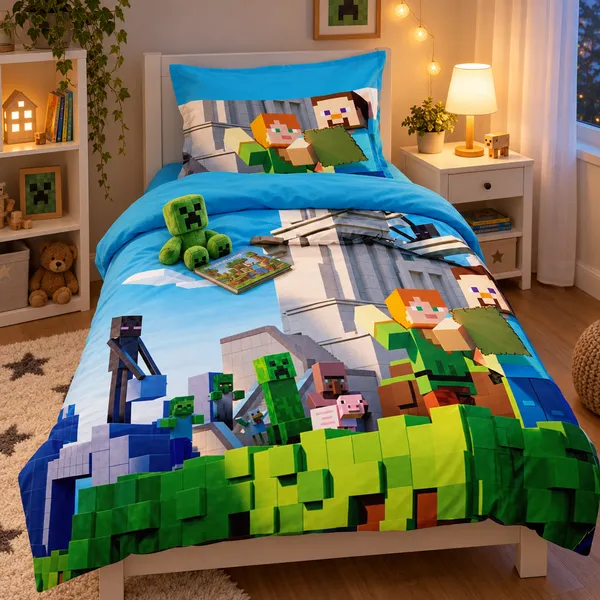Dječija posteljina — Minecraft Steve i Alex — ambijent
