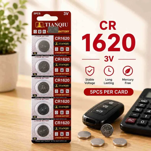 Dugmaste baterije CR1620 3 V, kartica od 5 komada