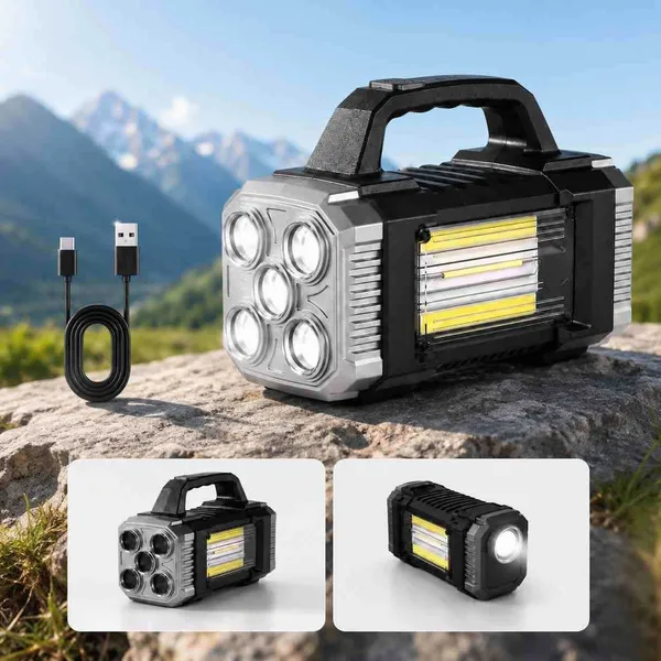 Punjiva ručna baterijska lampa s 5 LED i bočnim svjetlom 939B-1