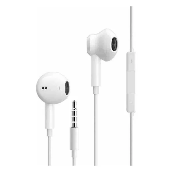 Bijele žičane slušalice s mikrofonom, 3,5 mm (slika 5)