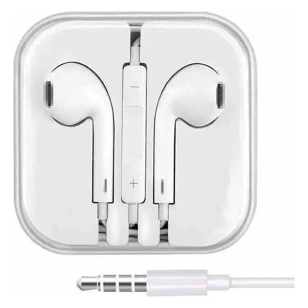 Bijele žičane slušalice s mikrofonom, 3,5 mm (slika 4)