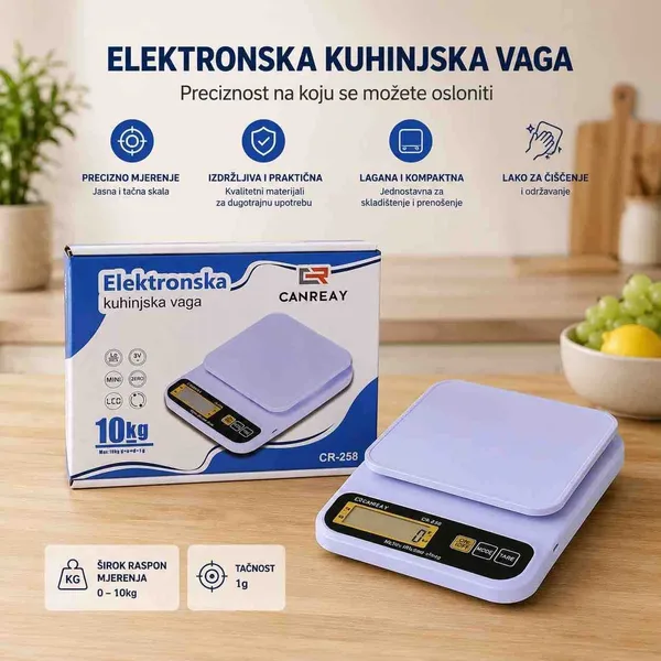 Elektronska kuhinjska vaga do 10 kg CR-258