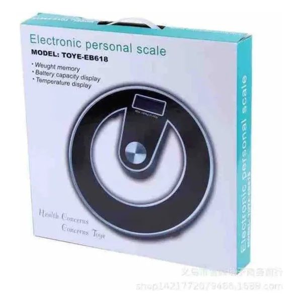 Digitalna staklena vaga za osobe TOYE-EB618, do 130 kg (slika 2)