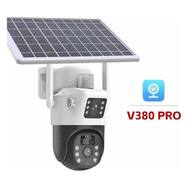 Solarna WiFi kamera s dvije leće V380 Pro (slika 2)
