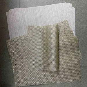 Pleteni podmetači za stol, set od 12 — bijeli i šampanj