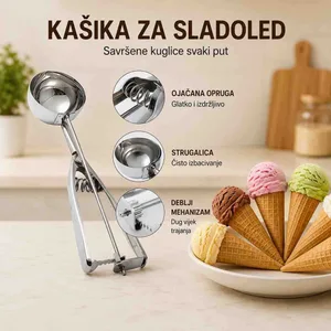 Kašika za sladoled s mehanizmom za izbacivanje