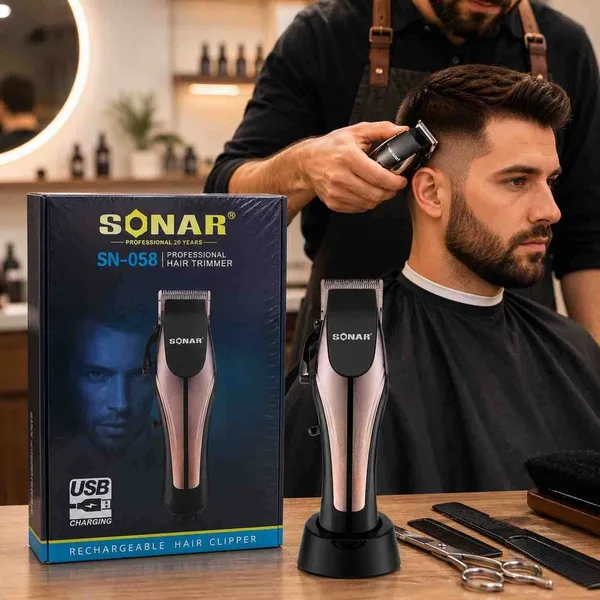 Mašina za šišanje SN058 s postoljem za punjenje, rose gold