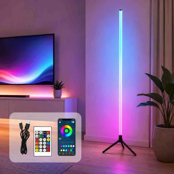 Podna RGB lampa za ugao 1,2 m s aplikacijom i daljinskim