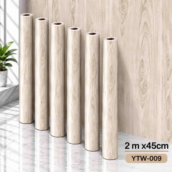 Samoljepljiva tapeta širine 45 cm — svijetlo drvo YTW-009