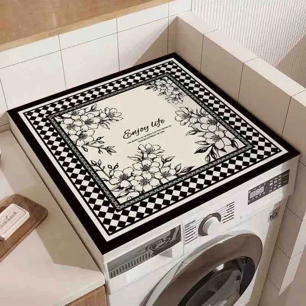 Zaštitna prostirka za veš mašinu 60×60 cm, cvjetni dezeni (slika 2)