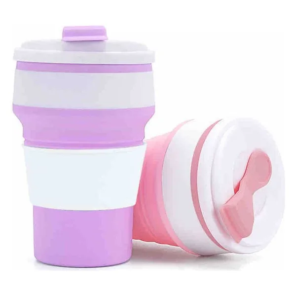 Sklopiva silikonska šolja s poklopcem 350 ml (slika 4)