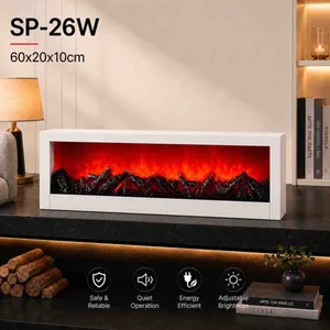 LED dekorativni kamin s efektom plamena — 60 cm, crveni plamen