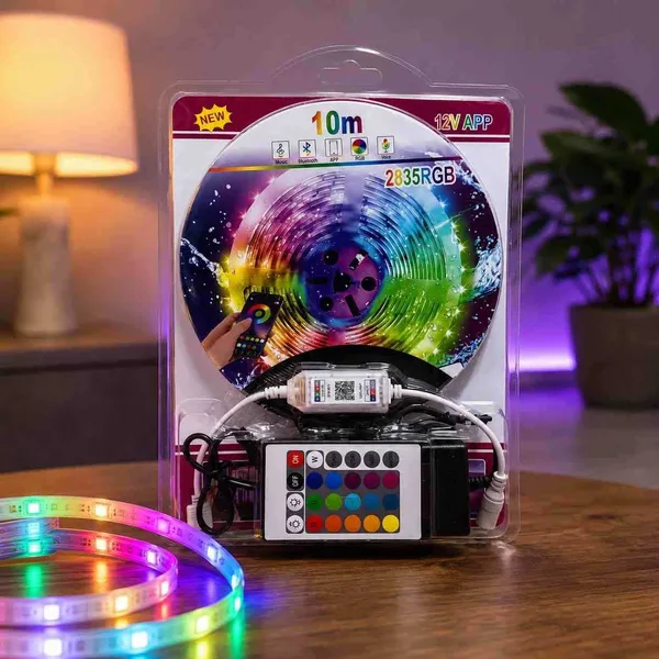 RGB LED traka 10 m, 12 V, s aplikacijom i daljinskim