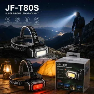 Punjiva čeona lampa s COB i crvenim svjetlom i magnetom JF-T80S