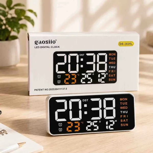 Digitalni LED sat s datumom i temperaturom, DS-3835L
