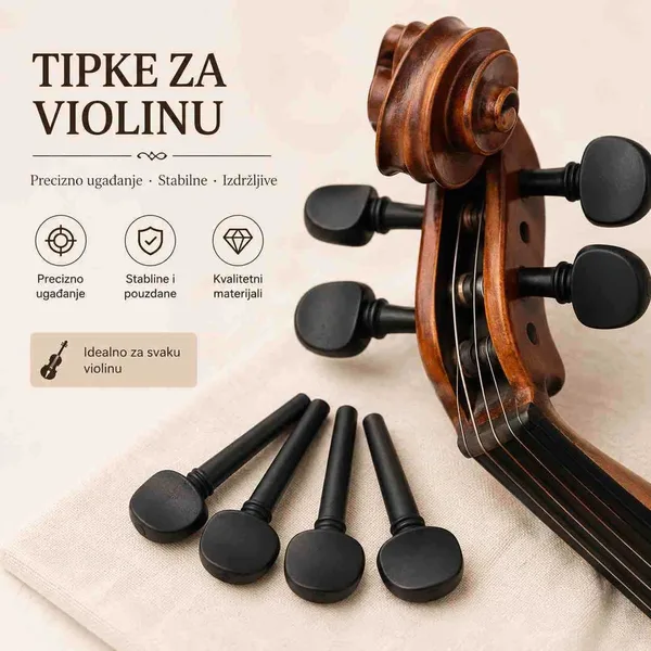 Drvene količice za violinu, set od 4