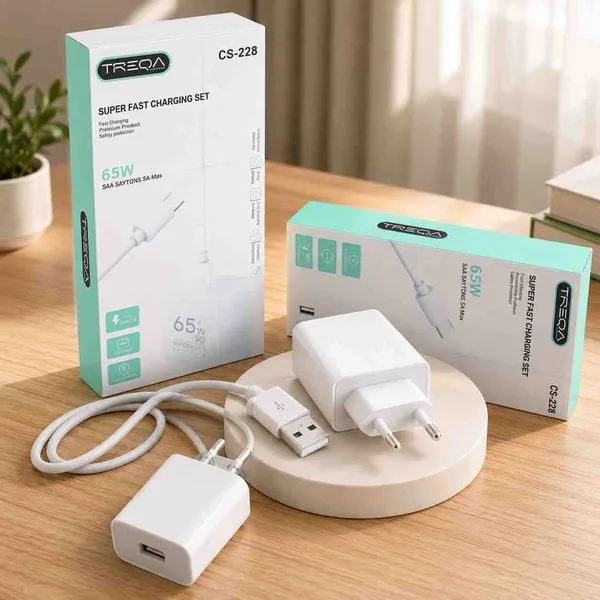 Komplet za brzo punjenje TREQA CS-228 65 W, USB punjač i micro USB kabl