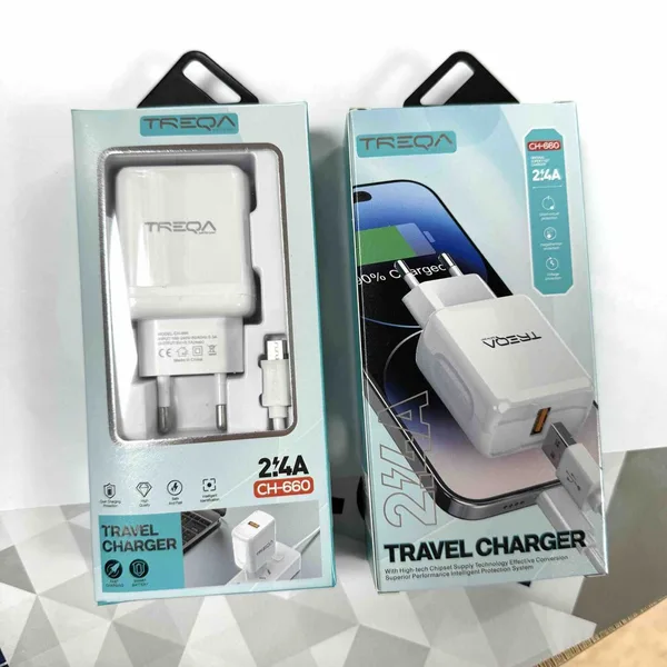 Brzi punjač TREQA CH-660 2,4 A s kablom micro USB (slika 2)