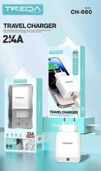 Brzi punjač TREQA CH-660 2,4 A s kablom micro USB (slika 3)