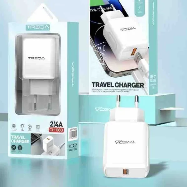 Brzi punjač TREQA CH-660 2,4 A s kablom micro USB