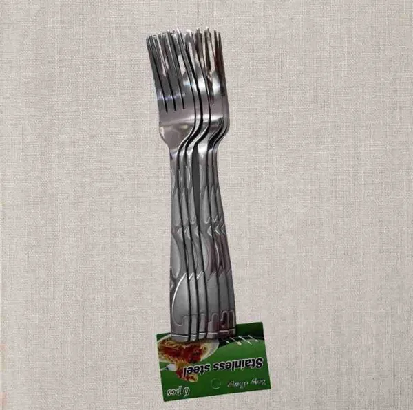 Velike viljuške s ukrašenom drškom, set od 6 (slika 2)